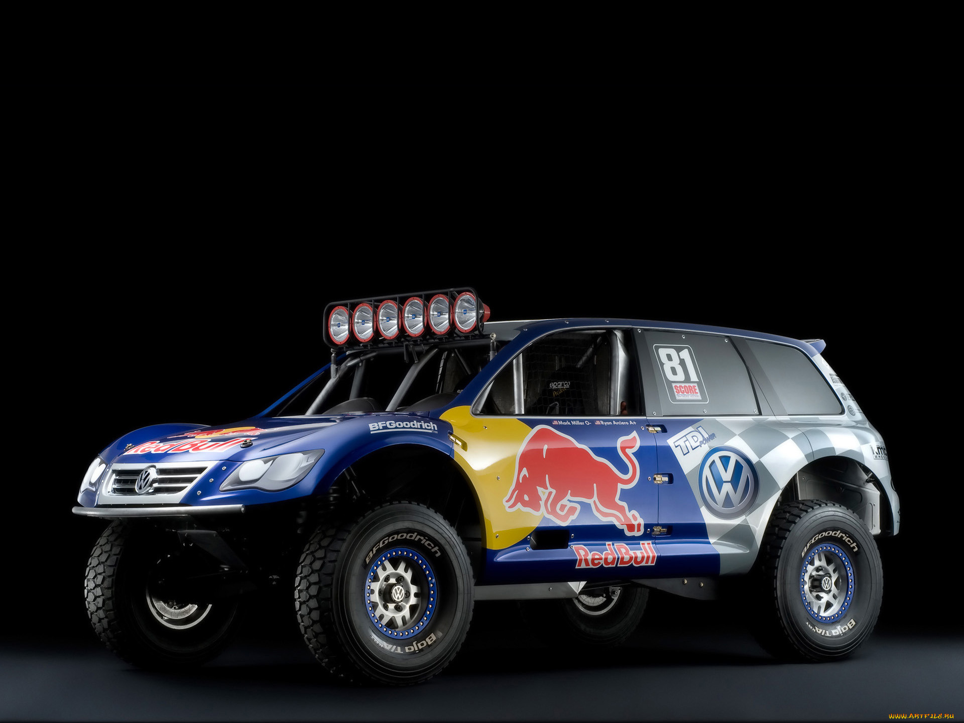 2008, volkswagen, red, bull, baja, race, touareg, tdi, trophy, truck, studio, 